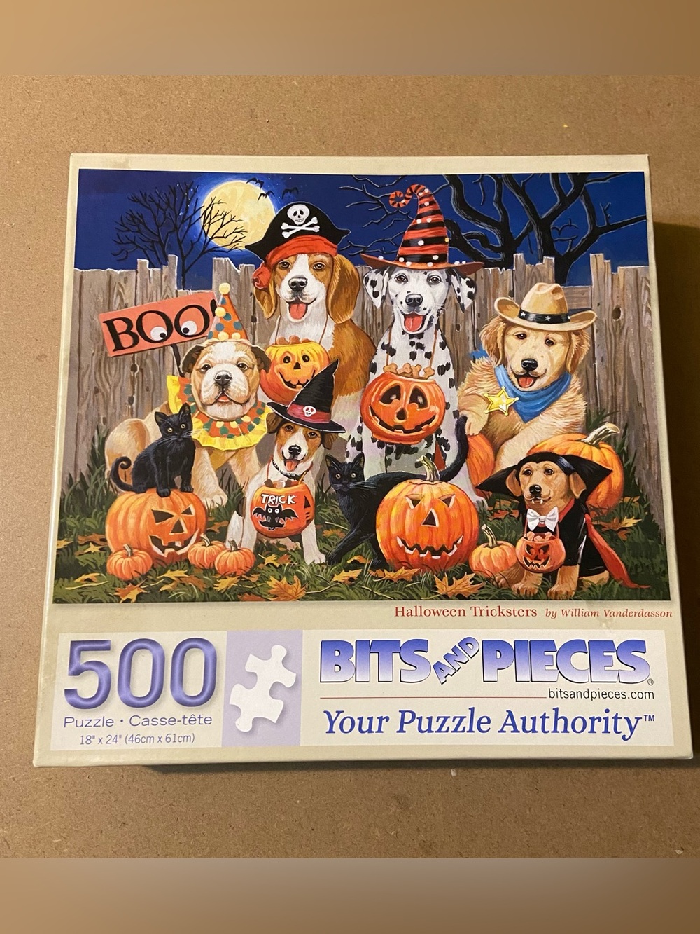 Bits and Pieces Halloween Tricksters Dog Puzzle 500 Piece